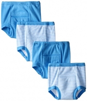 Gerber Little Boys' 4 Pack Striped Training Pants, Blue, 2T