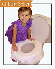10 Toilet Seat Covers or toilet seat protector, for ON THE GO parents. Fits all toilet seats, X-large, biodegradable, disposable toilet seat covers, with BONUS FREE eBook, Quick tips for his and her potty training. For a total package of toilet training