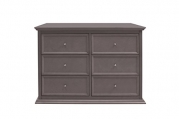 Million Dollar Baby Foothill-Louis 6-Drawer Changer Dresser with Tray, WeaThered Grey