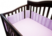 Breathable Baby Crib Bumper and Waterproof Mattress Pad, Orchid Bloom
