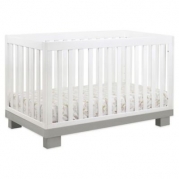 Babyletto Modo 3-in-1 Convertible Crib in Grey and White