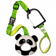 Hold-On Handles Zany Zoo Single Handle Plush Stroller Accessory, Panda
