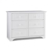 Fisher-Price Lakeland 6-Drawer Double Dresser, Snow White