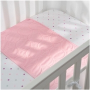 BreathableBaby Wick-Dry Plush Sheet Saver- Pink Mist