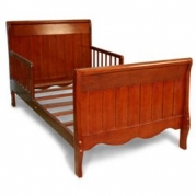 Solid Panel Sleigh Toddler Bed - Color: Java