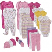 Garanimals Newborn Girls Pink 21 Piece Layette Set (3-6 Months), Perfect Newborn Girl Baby Shower Gift