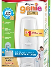 Playtex Diaper Genie Elite Pail System with Odor Lock Carbon Filter, 100 Count