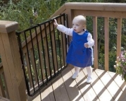 Stairway Special Baby Gate for Outdoors Colors: Black