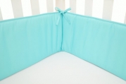 American Baby Company 100% Cotton Percale Portable/Mini Crib Bumper, Aqua