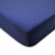 American Baby Company Heavenly Soft Chenille Fitted Crib Sheet, Navy