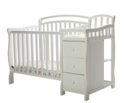 Dream On Me Casco 3 in 1 Mini Crib and Dressing Table Combo, White