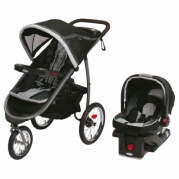 Graco FastAction Fold Jogger Click Connect Travel System, Gotham