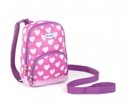 Nuby Quilted Backpack Harness, Pink Hearts