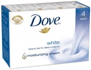 Dove Beauty Bar, White 4 oz, 4 Bar