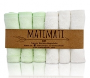 Matimati Bamboo Baby Washcloths (6-pack) - Premium Extra Soft & Absorbent Towels For Baby's Sensitive Skin - Perfect 10x10 Reusable Wipes - Excellent Baby Shower / Registry Gift