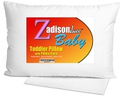 Toddler Pillow WITH PILLOWCASE + FREE BEDTIME STORY EBOOK! - Best Small Pillows for Kids, Babies, or Children! Soft Hypoallergenic - Use For Bed or Travel - 13x18 - Machine Washable - Made in USA!