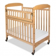 Child Craft Bella Professional Child Care SafeAccess Compact Crib, Mirror Ends/Natural