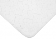 American Baby Company Waterproof Embossed Quilt-Like Flat Crib Protective Pad Cover, White