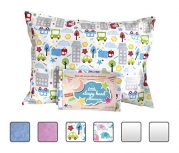 Toddler Pillowcase - Made for Little Sleepy Head Toddler Pillow 13 X 18 - 100% Cotton - Naturally Hypoallergenic - Made in USA! (Cars)