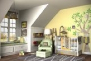 DK Leigh Owl 10 Piece Gender Neutral Crib Bedding Set, Yellow/Green