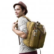 Bebamour Travel Backpack Diaper Bag (Dark Yellow)