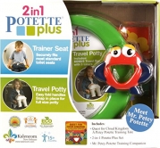 Mr. Petey Potette 2-in-1 Potty Training Kit - Includes Trainer Seat, Travel Potty, Mr. Petey Hardcover Book, and Mr. Petey Companion - 100% BPA, PVC, Lead, and Phthalate Free - For 15 Months and Up