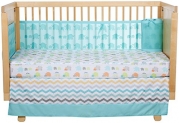 BreathableBaby 3 Piece Safety Bedding Set, Mommy and Me Collection/Aqua