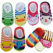 Cren® 5 Pairs Baby Toddler Anti Slip Skid Socks For Age 0-2, Length 9-15cm/3.54-5.9inch