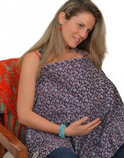 Intimom Nursing Cover, Baby Breastfeeding Cover, Wide Hooter Hider Made of the Highest Quality Fabric, 100% Breathable Cotton with Unique Design and a Complementary Pouch - with Lifetime Guarantee