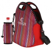 LUNCH BAG, This Neoprene Lunch Bag, Is a High Quality Insulated, Lunch Box, Lunch Tote, Bag. HOLIDAY GIFT Package Includes a Matching, Water Bottle Tote Bag.