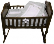 Baby Doll Royal Cradle Bedding Set, Grey