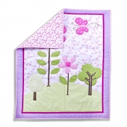 Dream On Me Spring Garden 2 Piece Playard Set, Pink/White