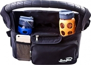 Best Stroller Organizer & Strollers Bag - Insulated Cup Holder & Diaper Caddy For Baby Accessories - Lightweight & Durable Parent Console + Lots Of Storage Space - Perfect Baby Shower Gift