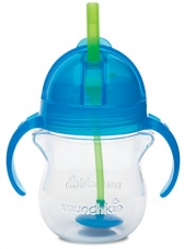 Munchkin Click Lock Weighted Flexi Straw Trainer Cup, Blue, 7 Ounce