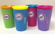 Wow Cup for Kids - NEW Innovative 360 Spill Free Drinking Cup - BPA Free - 9 Ounce (4 Pack, 4 Colors)