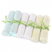 Brooklyn Bamboo Baby Washcloth Wipes 6 Pk Organic, SOFT, Large 10x10 Use With Favorite Bath Products & Towels Most Absorbent, Durable Washcloths On The Planet! Hypoallergenic - Shower Gift