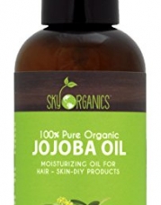 Organic Jojoba Oil By Sky Organics: Unrefined, 100% Pure, Cold-Pressed Jojoba Oil 4oz - Moisturizing & Healing, For Dry & Oily Skin, Acne, Frizzy Hair - For Skin Care, Hair Care, Nail Care