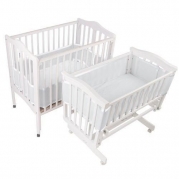BreathableBaby Breathable Bumper for Portable and Cradle Cribs, White New