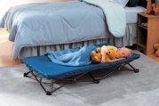 Regalo My Cot Portable Travel Toddler Bed, Royal Blue - Great for Home, Grandma's House, Sleepovers, Camping, the Beach or Daycare Comfort - Value Buy
