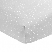 Carter's Cotton Fitted Crib Sheet, Grey Stars