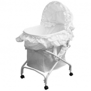 The Best Dream on Me Layla 2-in-1 Bassinet to Cradle, White for Newborns