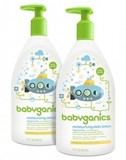 Babyganics Daily Baby Lotion, Fragrance Free, 17 Ounce (Pack of 2)