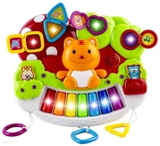 WolVol Baby Piano Activity Center with Beautiful Light Shows and Various Music Tunes, Hanging in the Crib