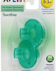 Philips Avent Soothie Pacifier, Green, 0-3 Months, 2 Count