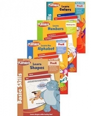 Pre K Workbooks Set of 4 Activity Books, Learn; Letters, Colors, Shapes, Numbers, Counting, Reading and the Alphabet. Playskool Pre-k and Kindergarten Books, Teach Young Kids, Math, Language, and Basic Skills. Toddlers Can Begin to Learn, Letters & Sounds