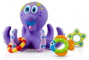Nuby Bathtime Fun Bath Toys, Octopus Hoopla, Purple