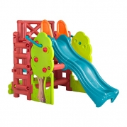 ECR4Kids Tree Top Climb and Slide Play Structure, Vibrant