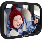 Cozy Greens® Baby Car Mirror | Back Seat Rear-facing Infant In Sight | Luxury Gift Box | CRASH TESTED | + FREE GIFTS Cleaning Cloth & Traveling With Kids eBook | Lifetime 100% Satisfaction Guarantee