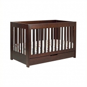 babyletto Mercer 3-in-1 Convertible Crib with Toddler Rail, Espresso