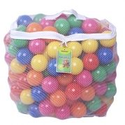 Click N' Play Pack of 200 Phthalate Free BPA Free Crush Proof Plastic Ball, Pit Balls - 6 Bright Colors in Reusable and Durable Storage Mesh Bag with Zipper